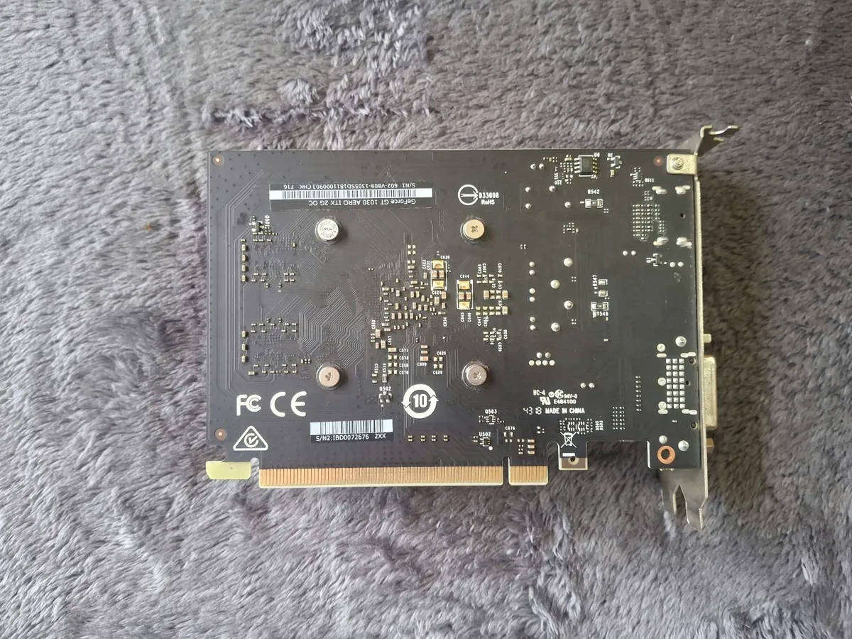 MSI GeForce GT 1030 Aero ITX 2GB GDDR5 64 bit OC Graphics Card
