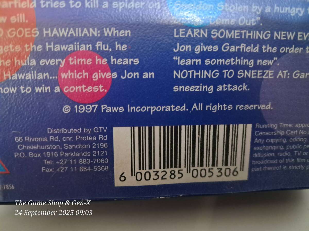 VHS:  Garfield & Friends Volume 1 -12 1997/1998