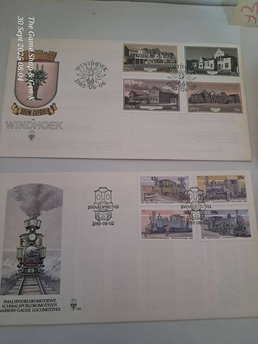 Job lot Memorial cards & stamps of RSA and Nambia