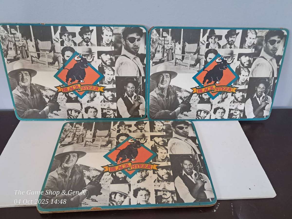 Old Black Steer Wooden place mats