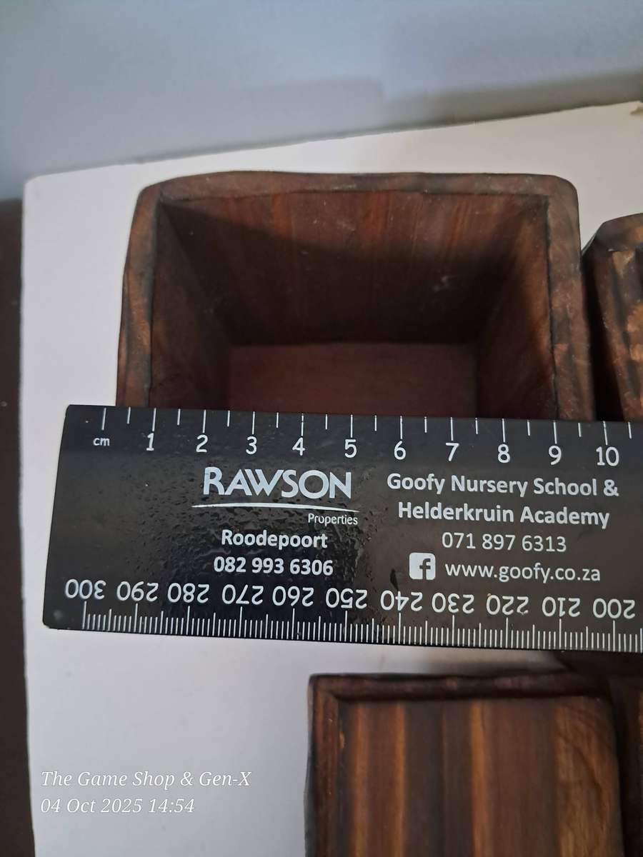 Wooden storage boxes (4 piece - Small)