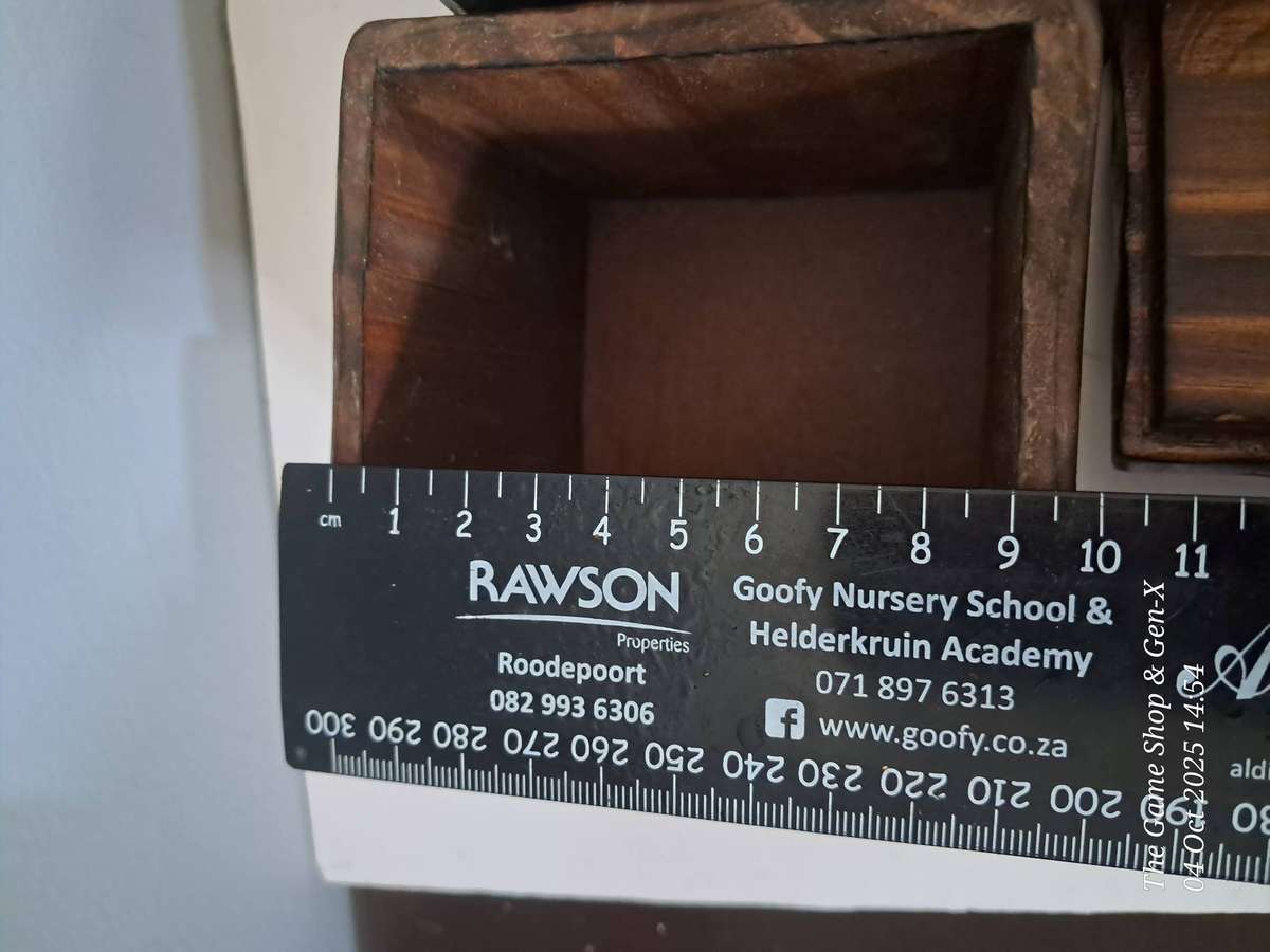 Wooden storage boxes (4 piece - Small)