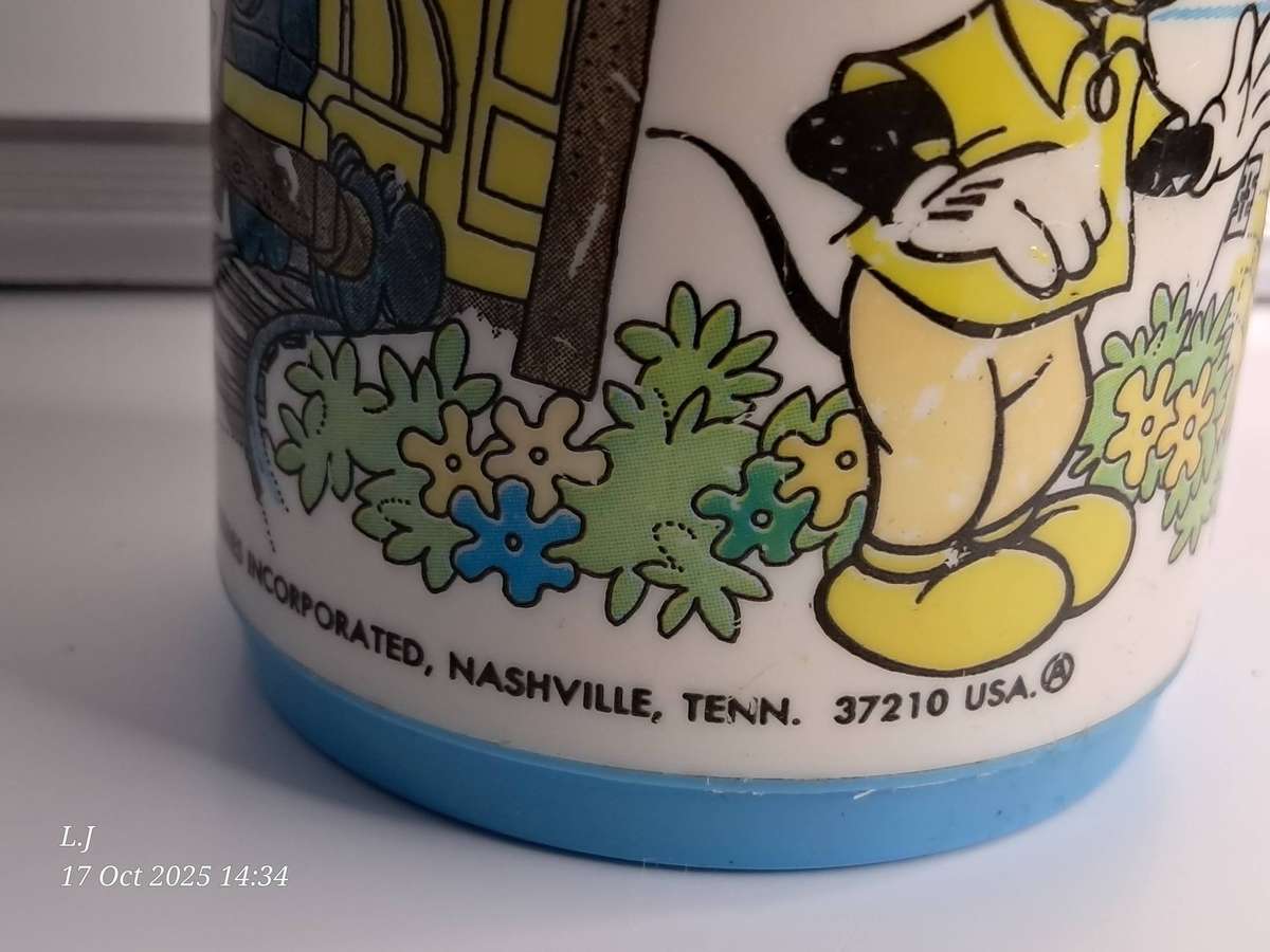 Vintage 1979 Walt Disney Magic Kingdom Thermos bottle made by Aladdin.