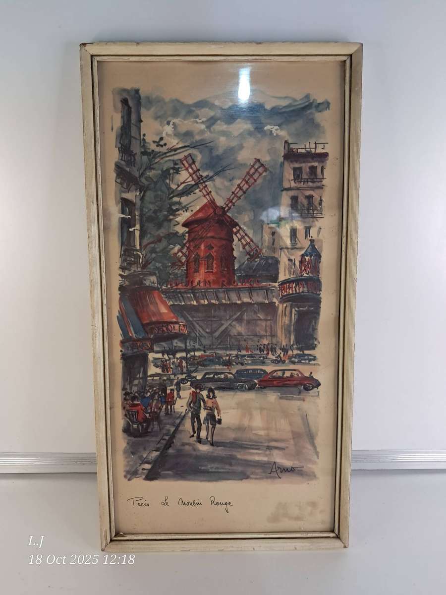 Old Printed picture of Paris