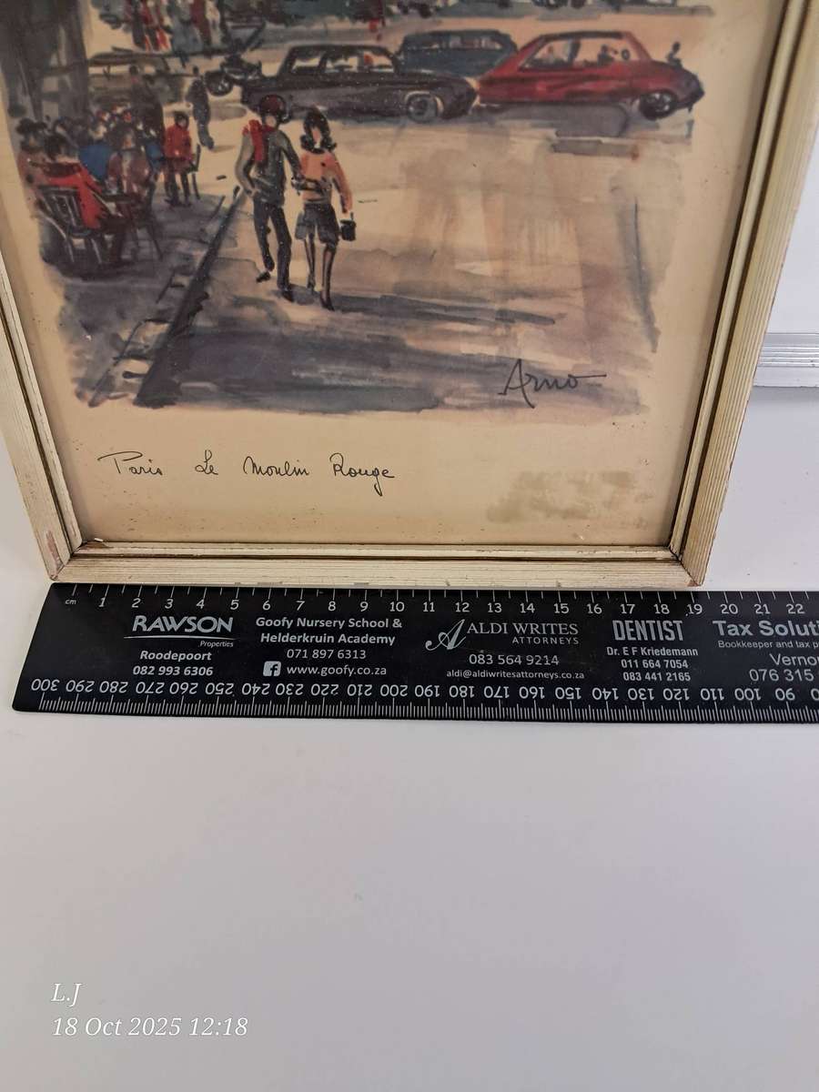 Old Printed picture of Paris