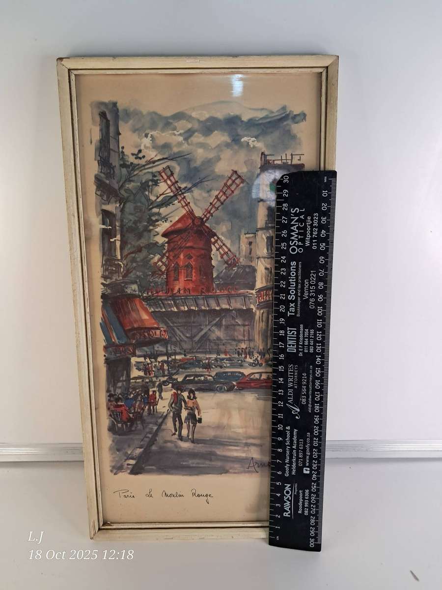 Old Printed picture of Paris