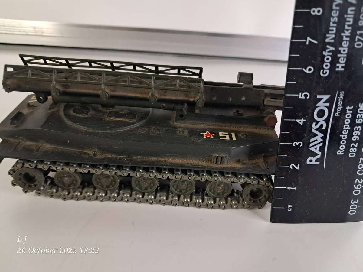 Collectible Die-Cast model of a Soviet PT-76 Amphibious Tank