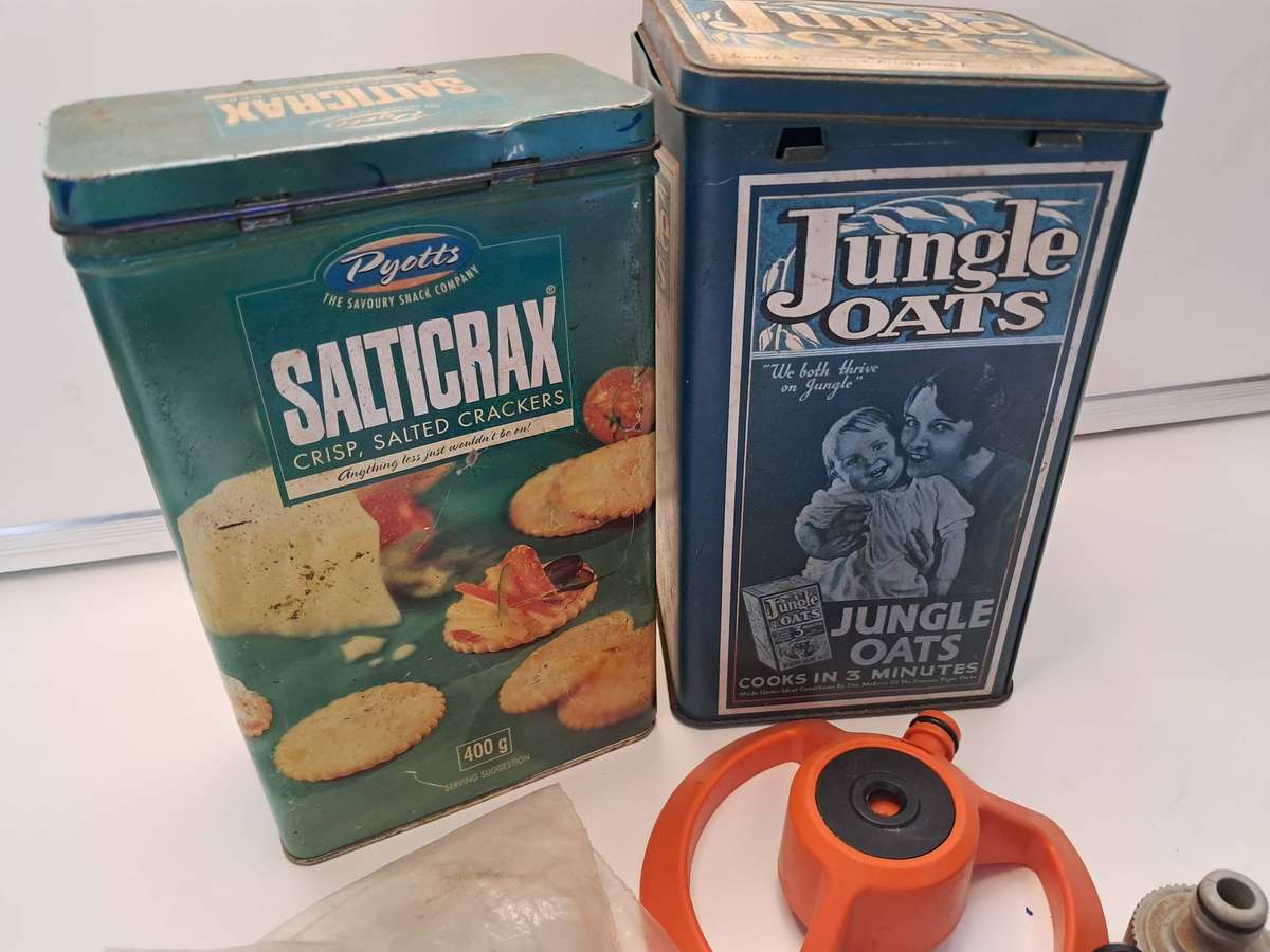 Job-lot Garden hose fittings & curtains hooks etc.