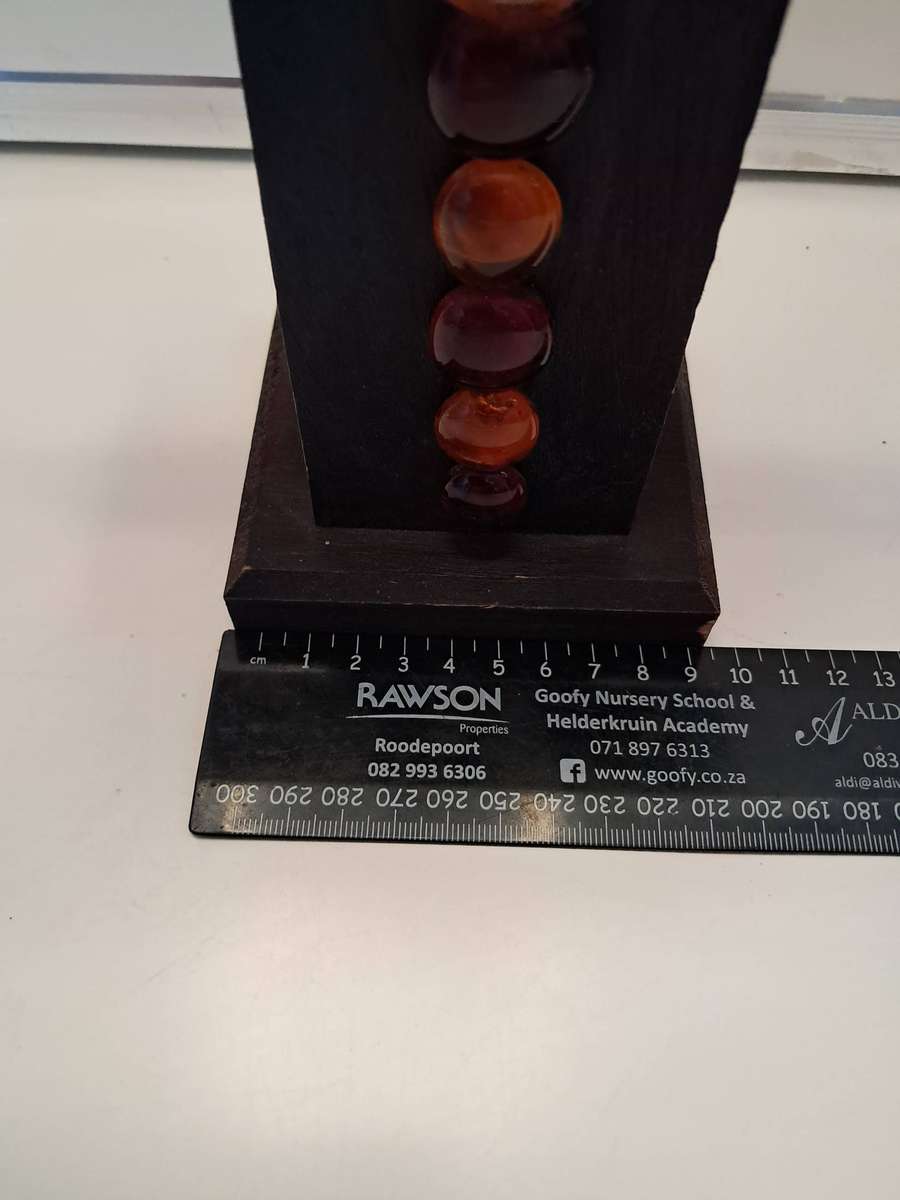 Wooden cross candle holder