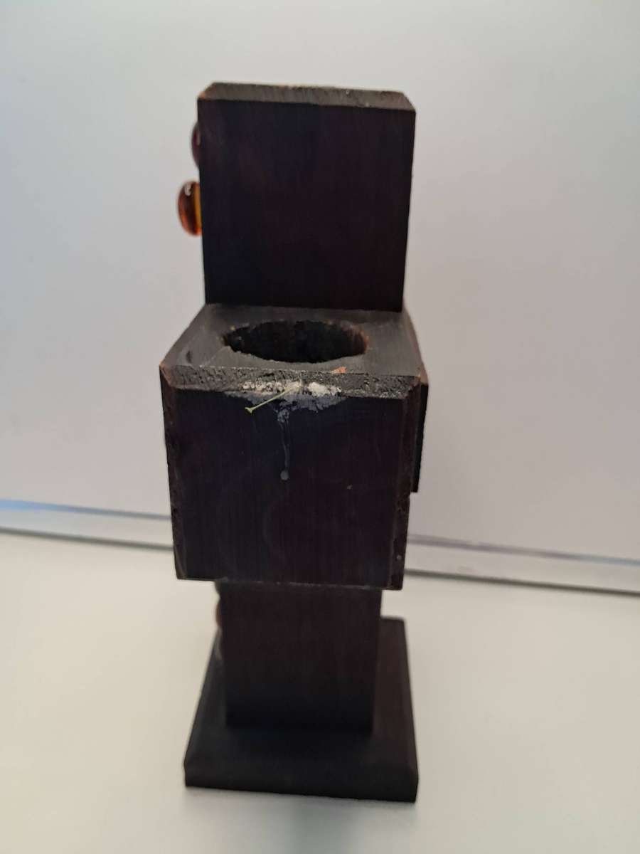 Wooden cross candle holder