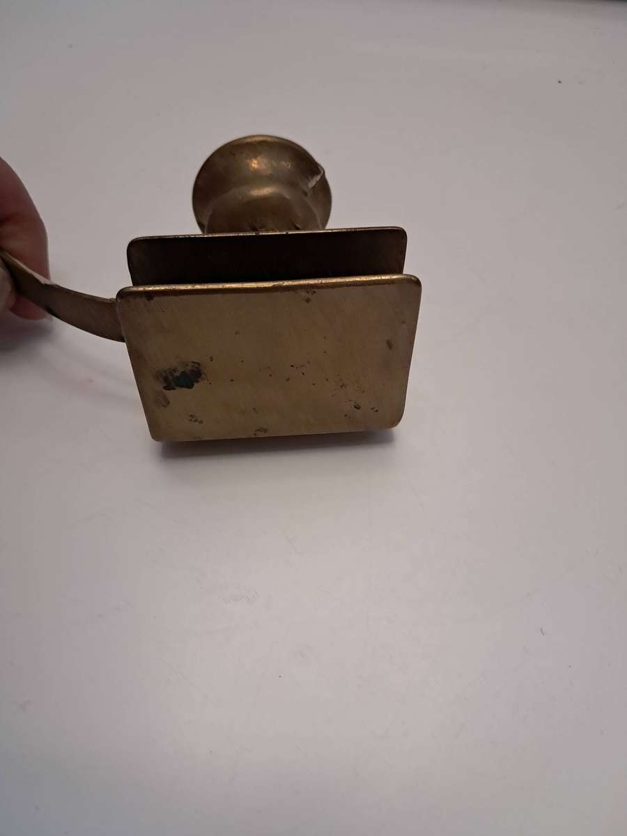 Vintage Brass candle holder with march holder & old Lucky strike matches