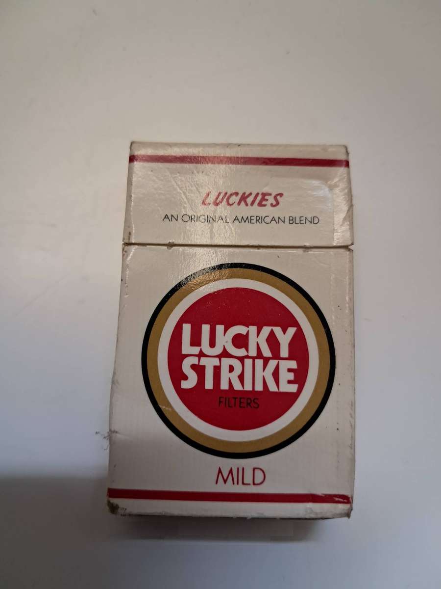 Vintage Brass candle holder with march holder & old Lucky strike matches