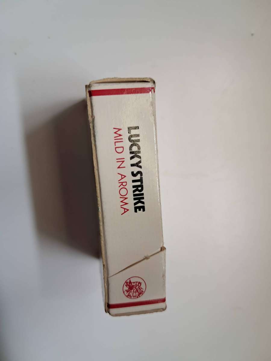 Vintage Brass candle holder with march holder & old Lucky strike matches