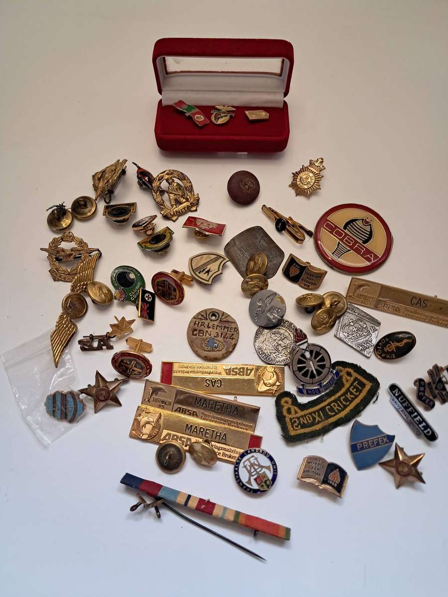 Job-lot of various badges/pins/buttons