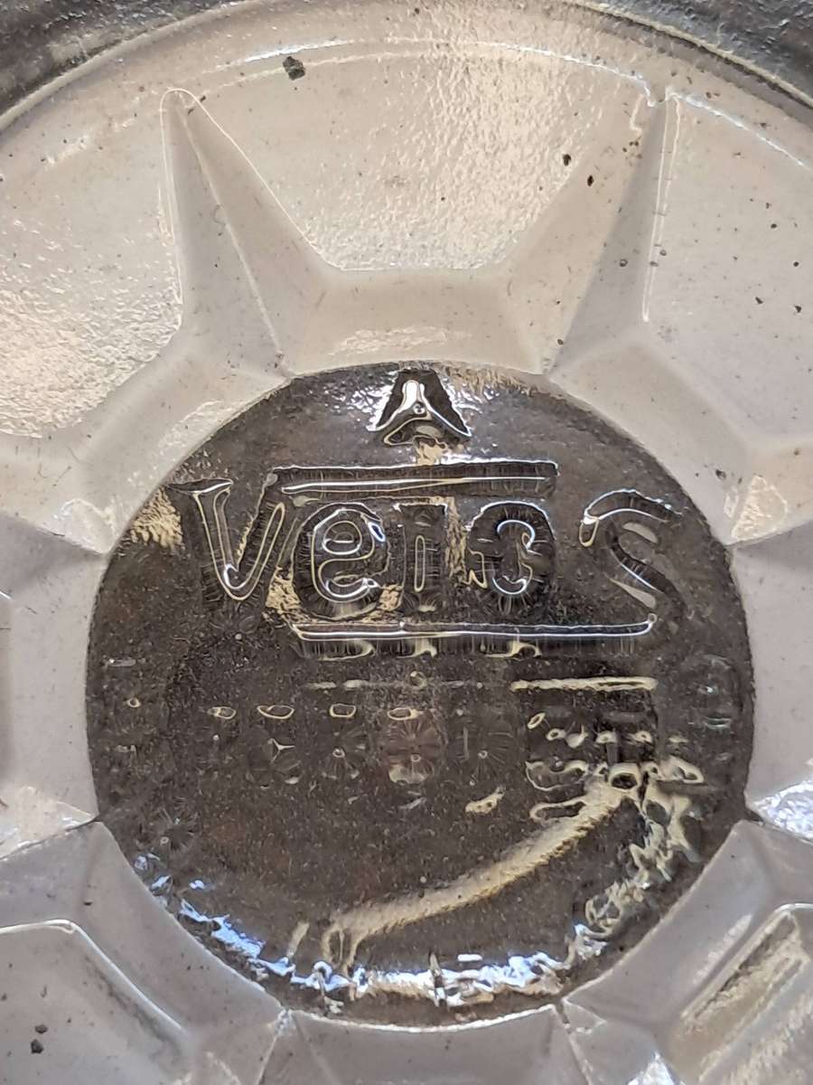 Antique Glass inkwell & a heavy paperweight