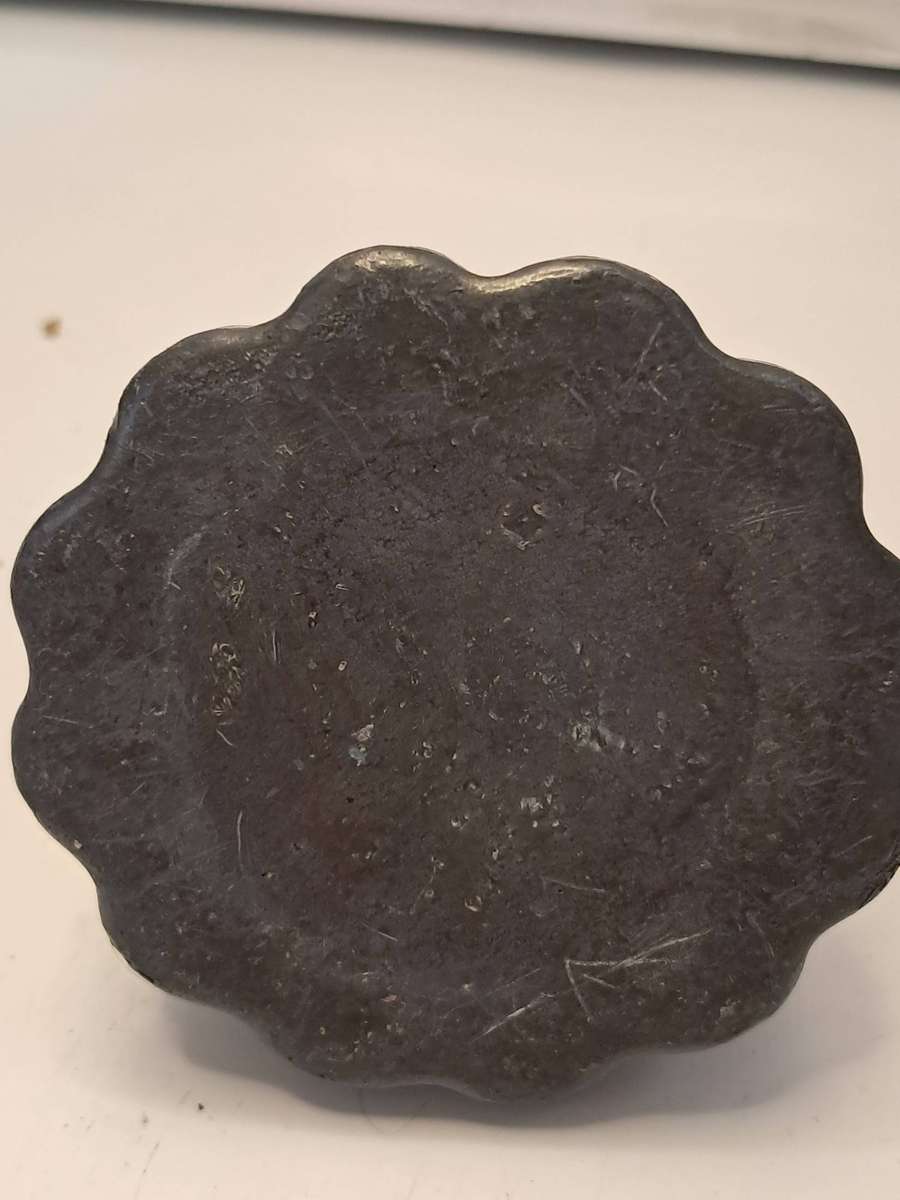 Antique Glass inkwell & a heavy paperweight