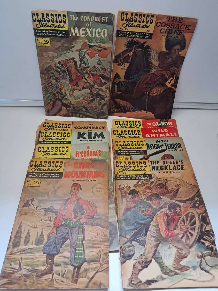 vintage Classics Illustrated Comic books