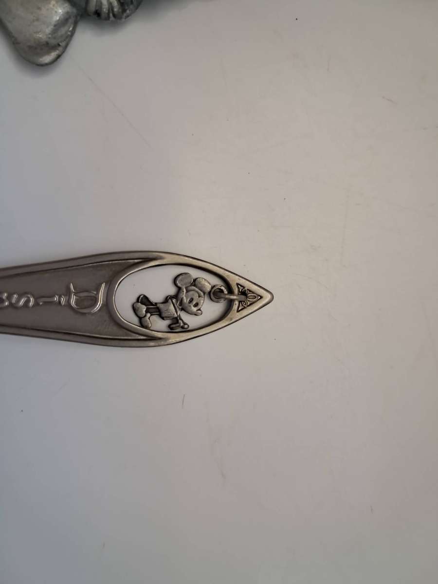 Vintage Pewter souvenir spoon & Vintage teaspoon from Disneyland