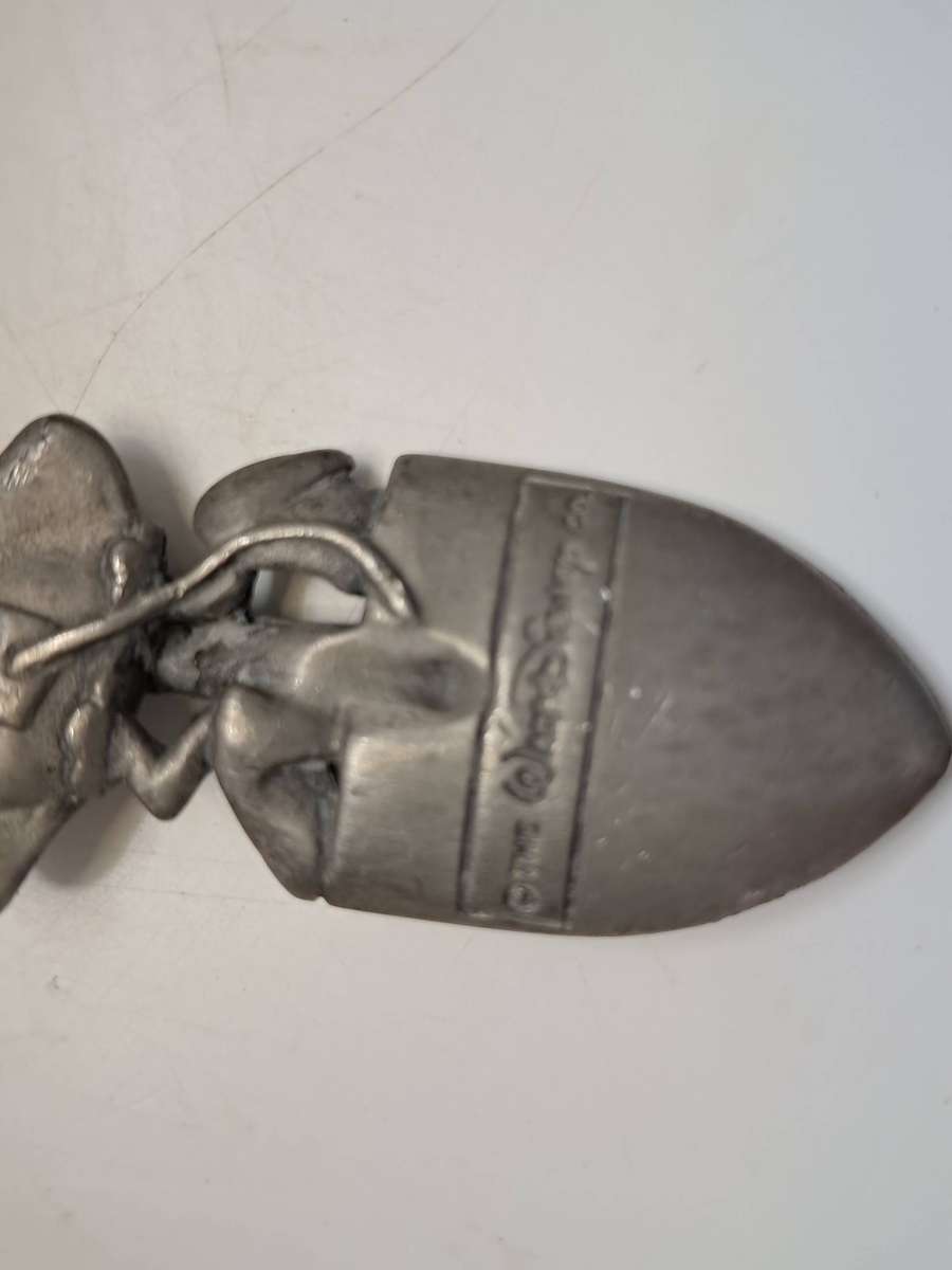 Vintage Pewter souvenir spoon & Vintage teaspoon from Disneyland