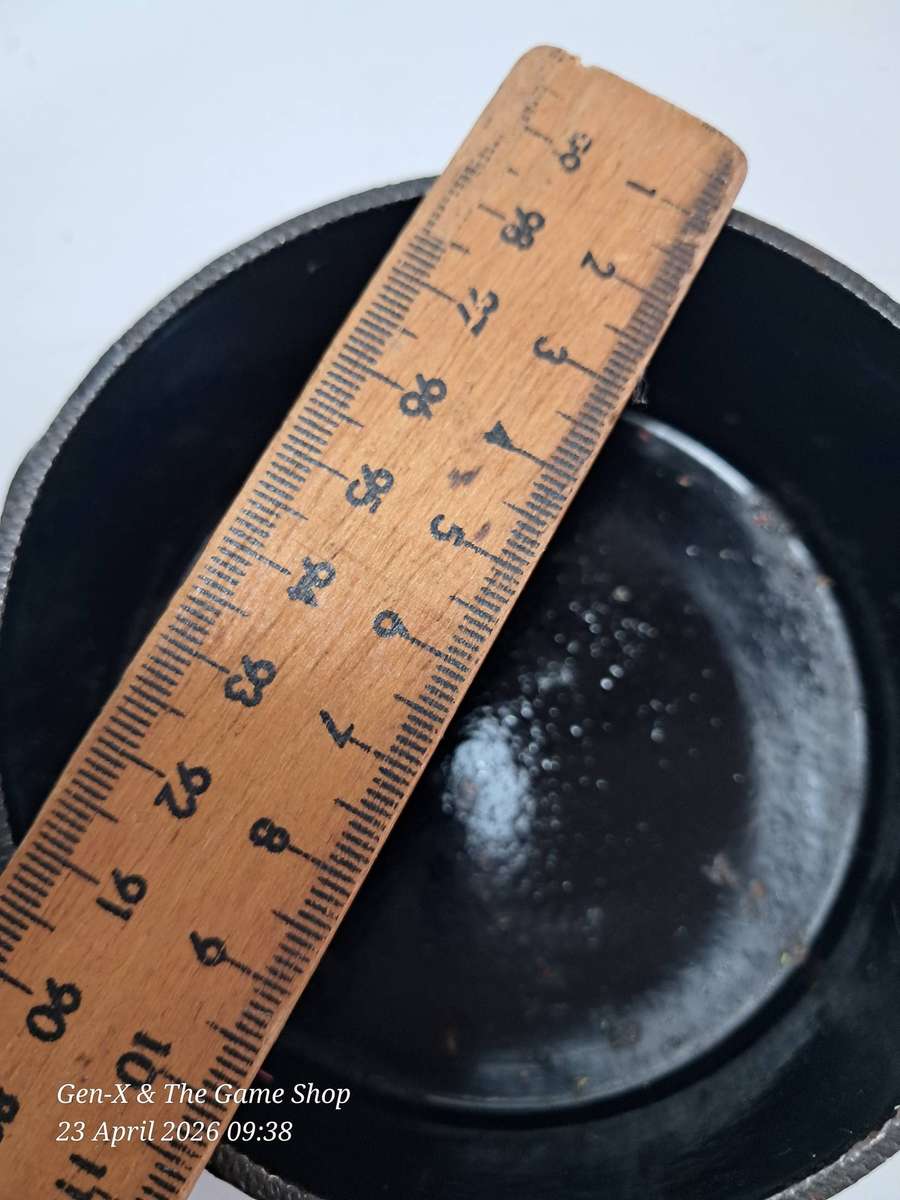 Vintage Small miniature black cast iron pot