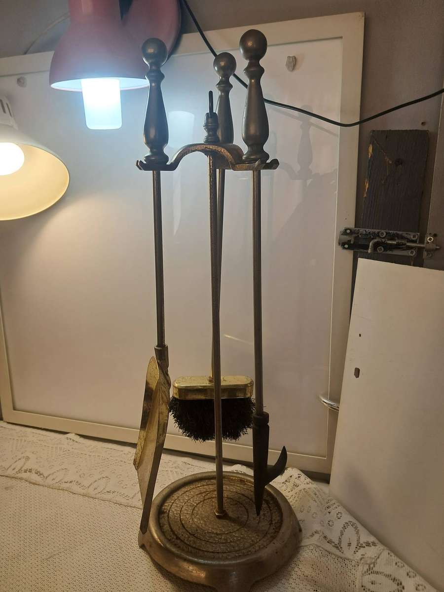 Vintage fireplace tool set