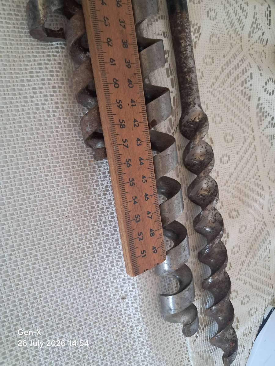 Job-lot Vintage wood-boring drill bits