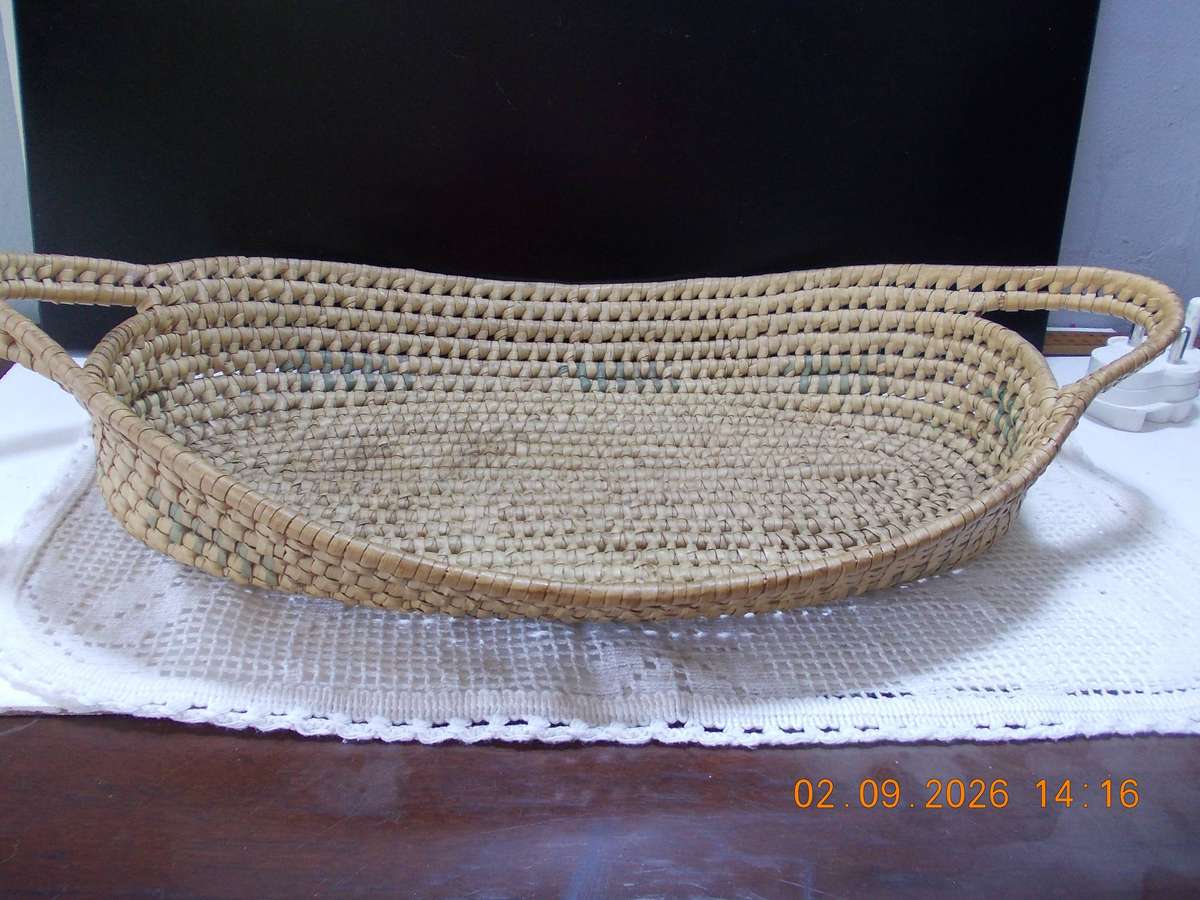 Old Handwoven oval basket
