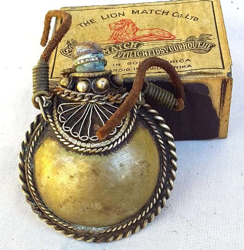 Antique Eastern Copper and Brass snuff Bottle