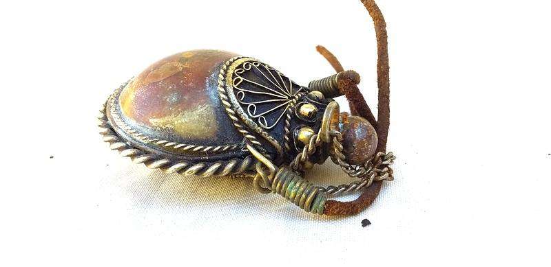 Antique Eastern Copper and Brass snuff Bottle