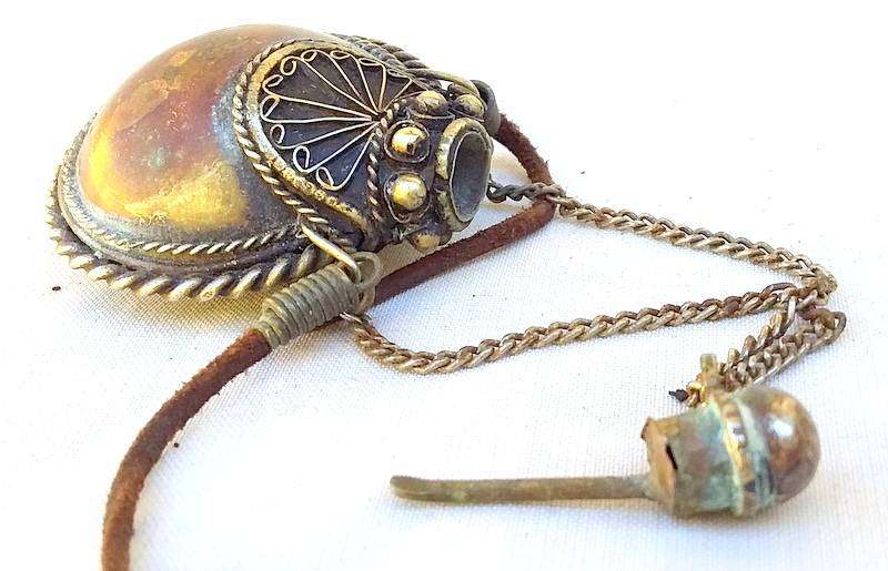 Antique Eastern Copper and Brass snuff Bottle