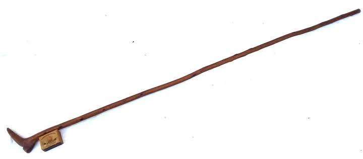 Boer war Era, Walking stick, carved with a pocket knife.