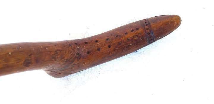 Boer war Era, Walking stick, carved with a pocket knife.