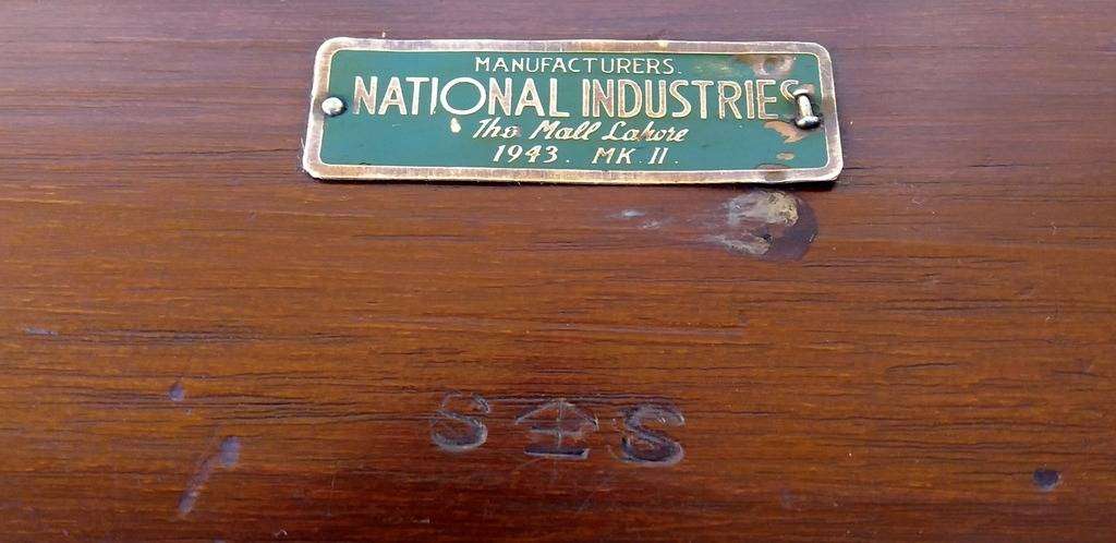 WW2 "National Industries The Mall Lakore 1943 Mk2" Nickel Plated Parallel Rule