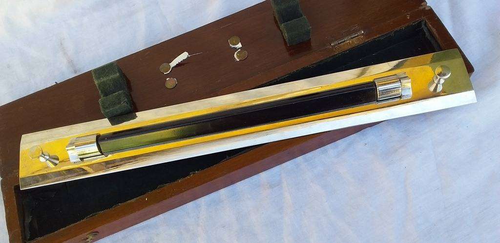 WW2 "National Industries The Mall Lakore 1943 Mk2" Nickel Plated Parallel Rule