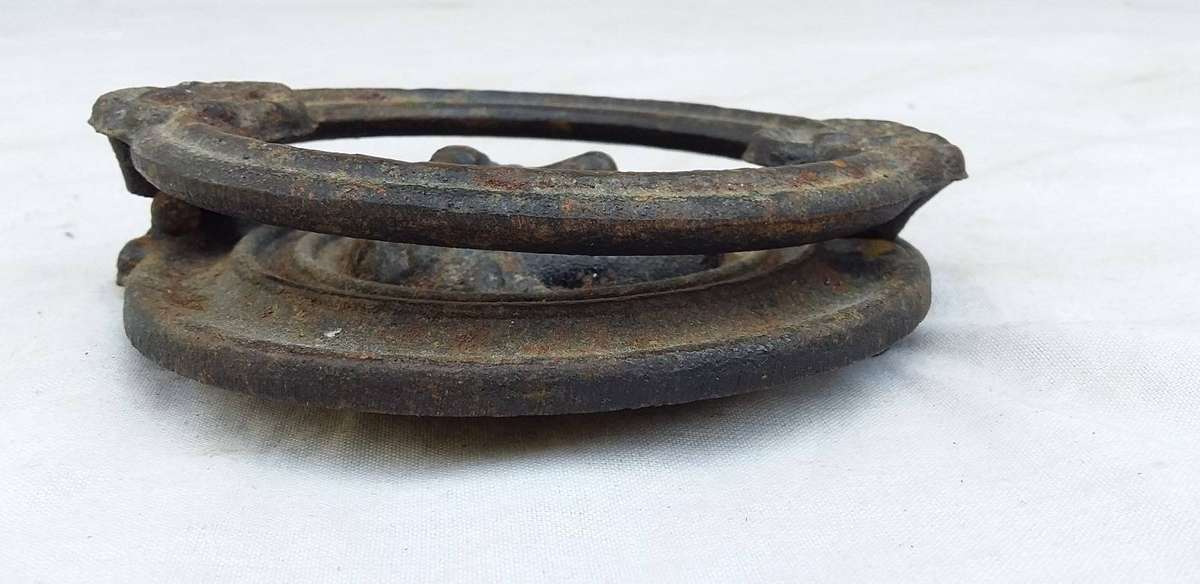 Victorian Era Antique small Cast Iron Figural Door Knockers.