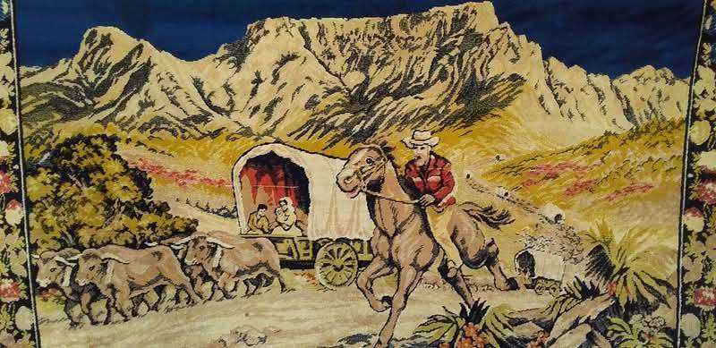 Vintage Africana 31 Mei 1961 Republiek van Suid Afrika, Woven art piece.