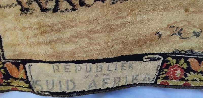 Vintage Africana 31 Mei 1961 Republiek van Suid Afrika, Woven art piece.