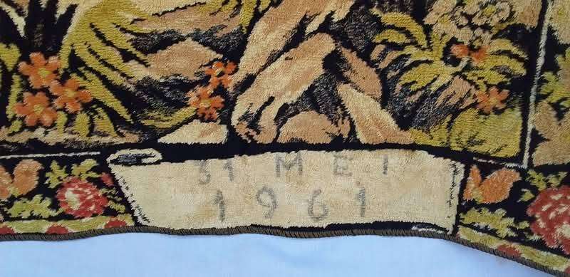 Vintage Africana 31 Mei 1961 Republiek van Suid Afrika, Woven art piece.