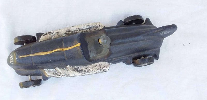 Large Vintage Reproduction of a 1930's Cast Iron No 16 Racer Toy Car