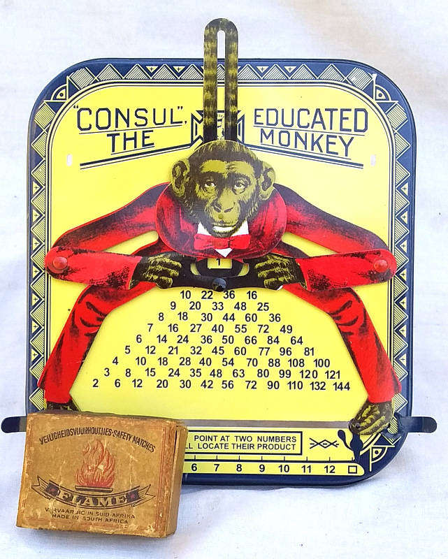 Retro 1990' Reproduction of a 1916 "Consul The educated Monkey"