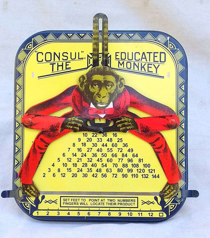 Retro 1990' Reproduction of a 1916 "Consul The educated Monkey"