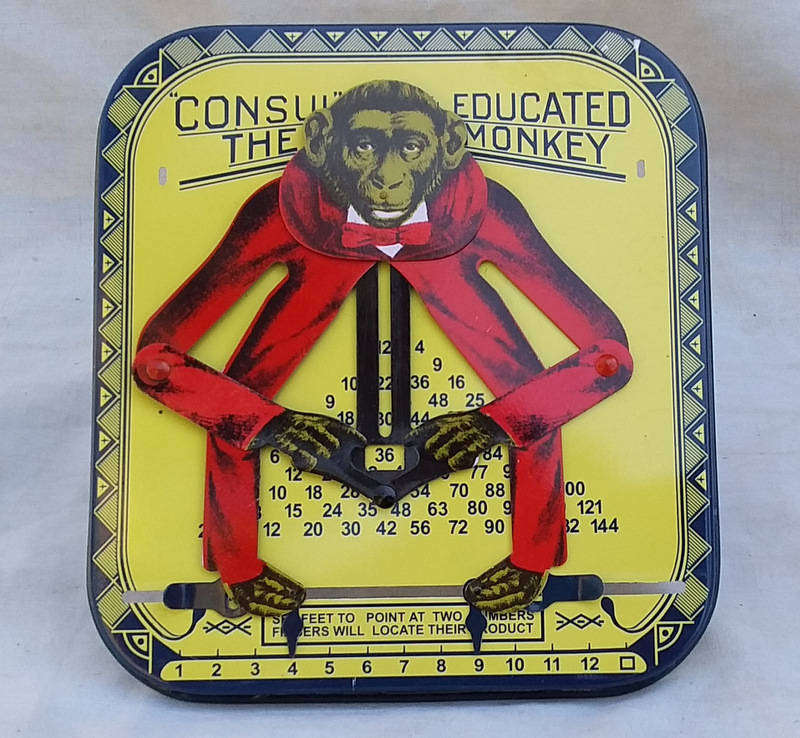 Retro 1990' Reproduction of a 1916 "Consul The educated Monkey"