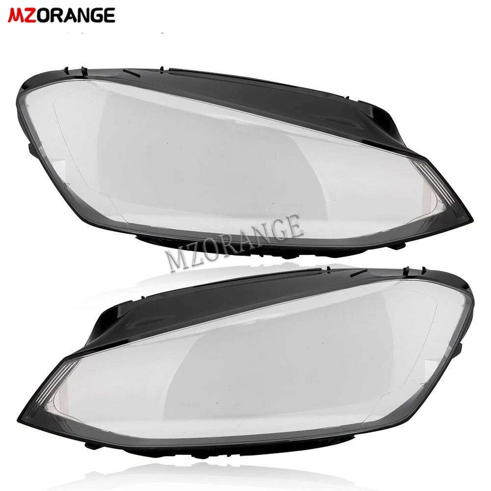 Volkswagen Golf 7 TSI MK7 Headlight Lens Cover Pair Left & Right 2013-2016