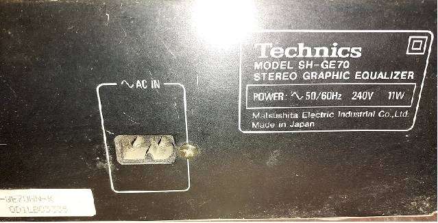 Technics Stereo Hi Fi System ( Equalizer ONLY )