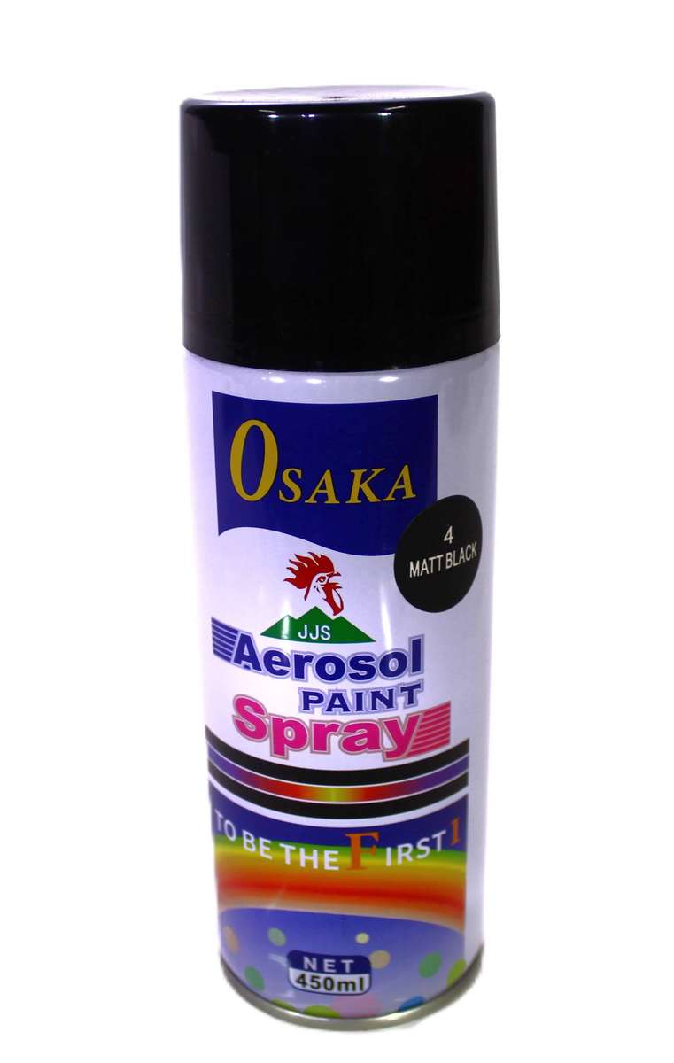 2 x Osaka Spray paint 450ml/MATT Black (JSP-04)