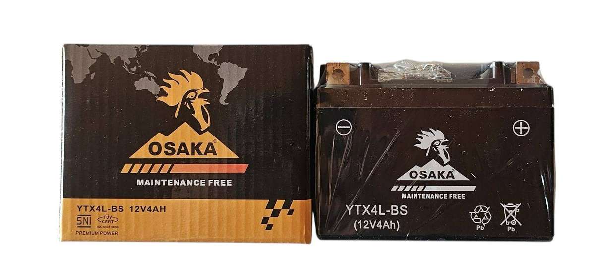 YTX4L-BS (12V4Ah) OSAKA MOTORCYCLE BATTERY
