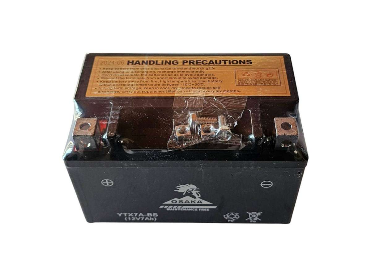 YTX7A-BS (12V7Ah) OSAKA MOTORCYCLE BATTERY