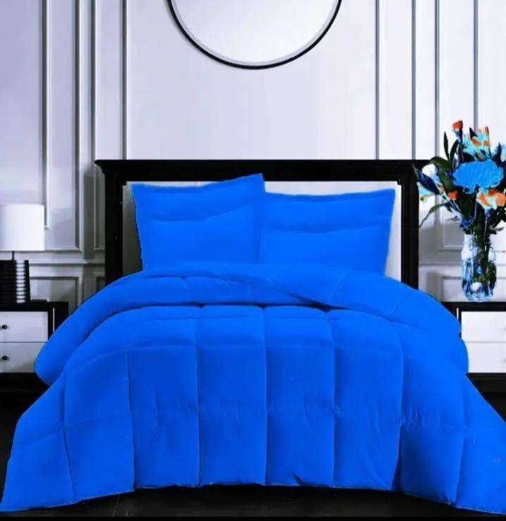 LATE ENTRY 5pc Super Queen Comforter set Blue
