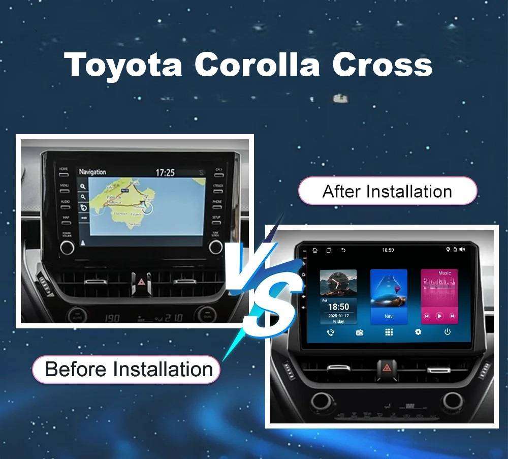 Toyota Corolla Cross 2019 - 2024 Premium 9" QLED 4GB 64G Android Head Navi Unit, DSP, Carplay