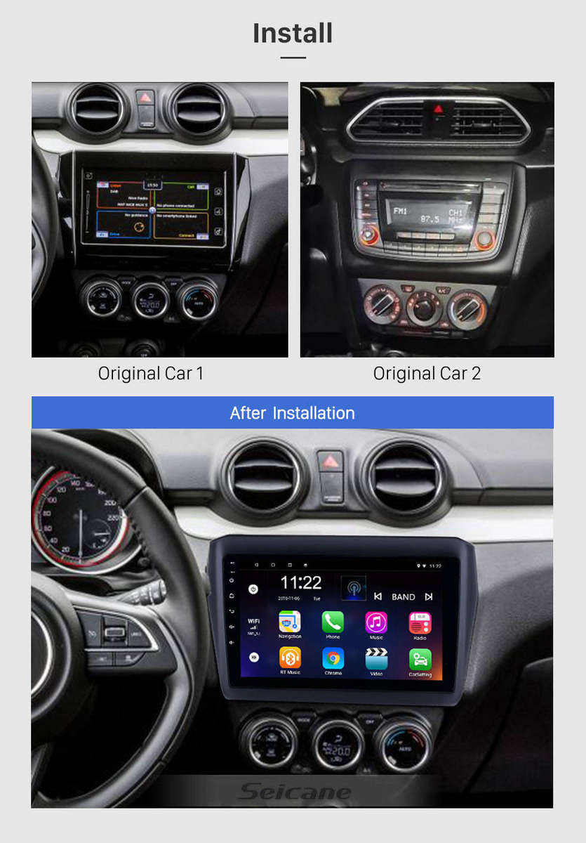 Suzuki Swift Dzire 2017-2025 Premium 9" QLED Android Head Unit, DSP, 4GB 64GB